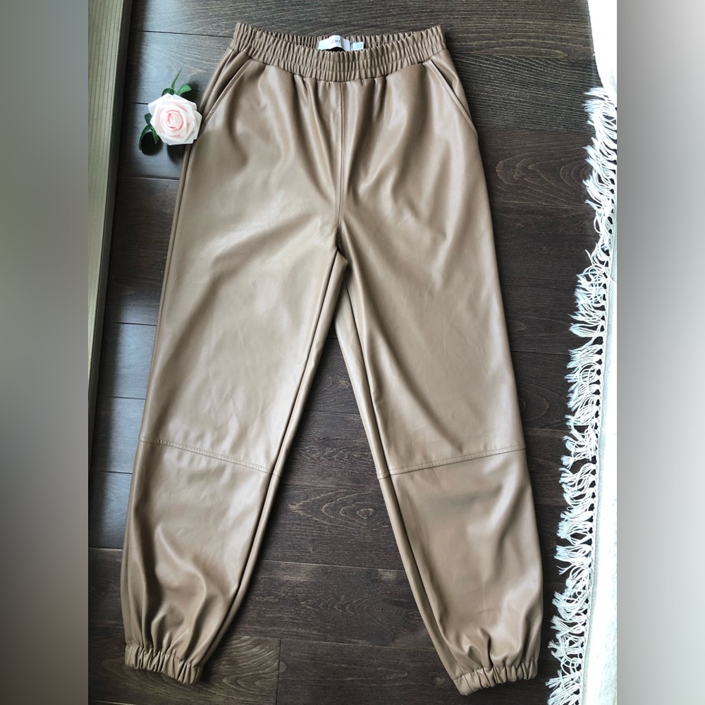 Ichi Faux Leather Hacello Pants